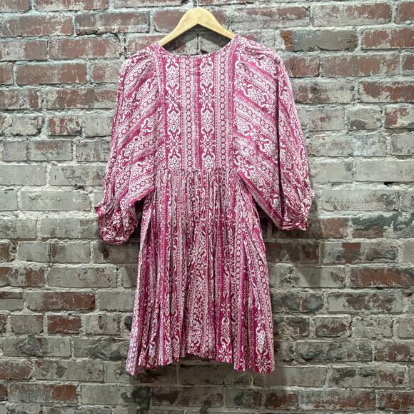 Molly Bracken Printed Mini Dress with Puffed Sleeves Size XS - Picture 9 of 9